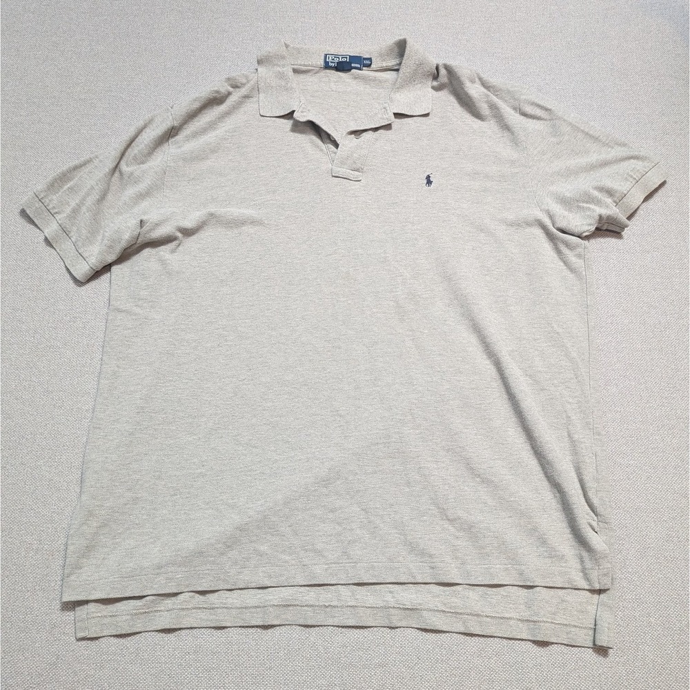 Polo Ralph Lauren Men's Polo Shirt Gray XXL Cotton Pique Short Sleeve Top Pony